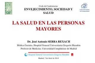 la salud en las personas mayores