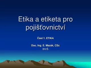 etika a etiketa pro poji ovnictv