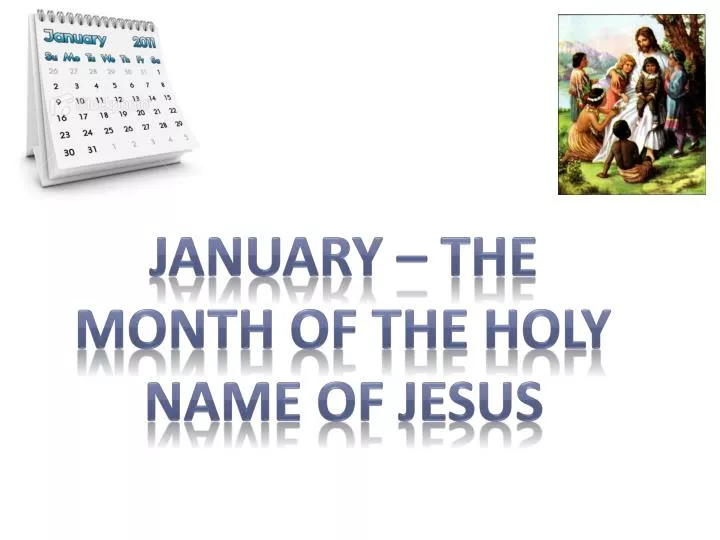 january the month of the holy name of jesus