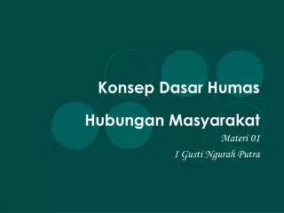 konsep dasar humas