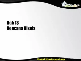 bab 13 rencana bisnis