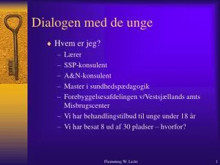 dialogen med de unge