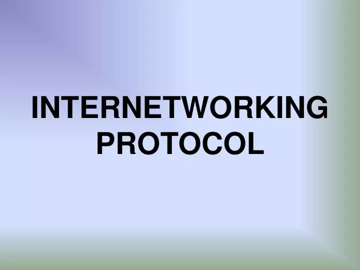 internetworking protocol
