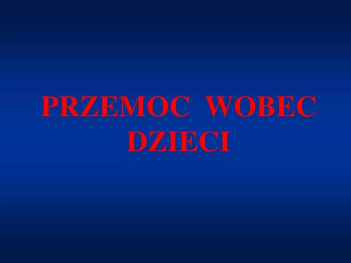 przemoc wobec dzieci