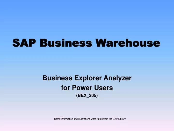 sap business warehouse