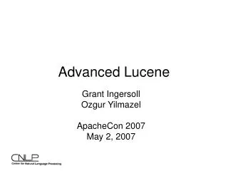 Advanced Lucene