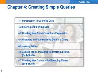 Chapter 4: Creating Simple Queries