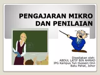 pengajaran mikro dan penilaian