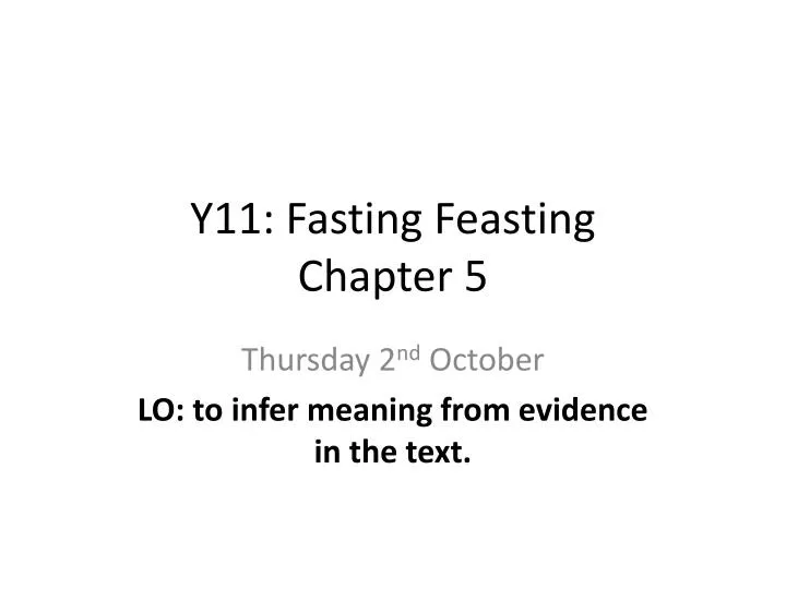 y11 fasting feasting chapter 5