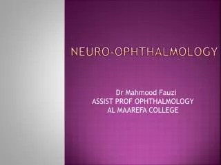 Neuro- opHthalmology