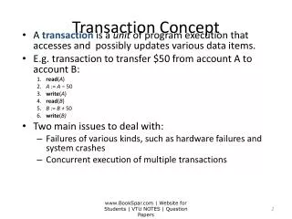 Transaction Concept
