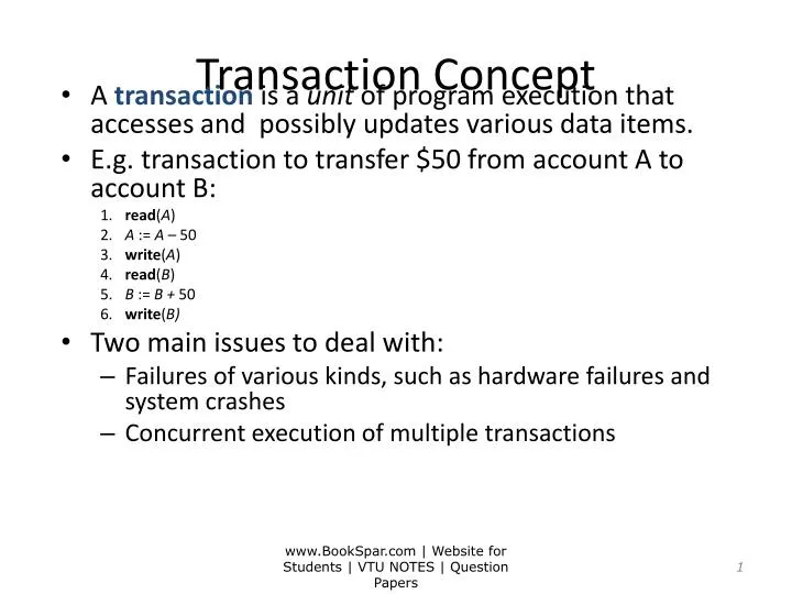 transaction concept