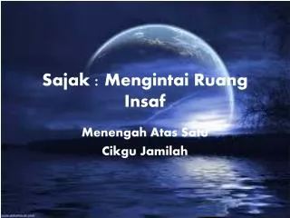 sajak mengintai ruang insaf