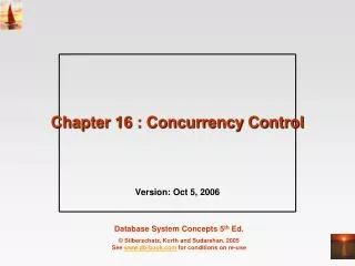 chapter 16 concurrency control