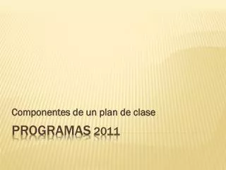 componentes de un plan de clase