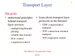 Transport Layer - slide 1