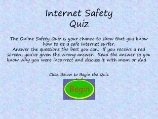 Internet Safety Quiz