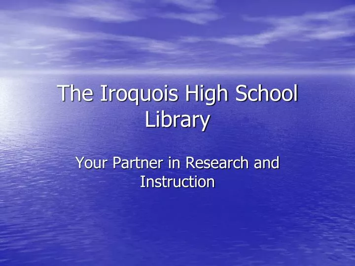 the iroquois high school library
