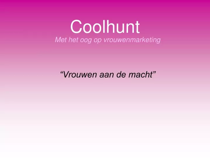 coolhunt