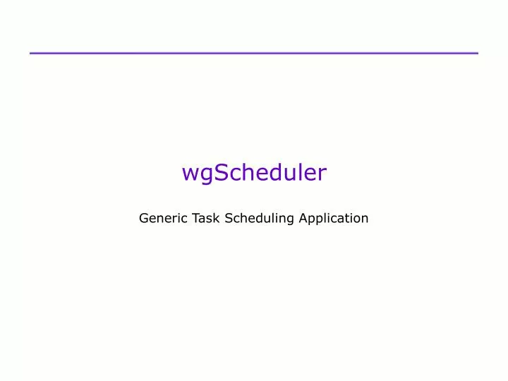 wgscheduler