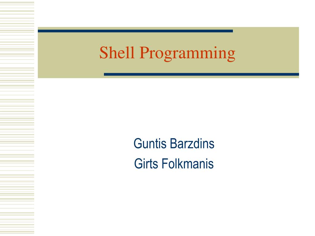 PPT - Shell Programming PowerPoint Presentation, free download - ID:6157182