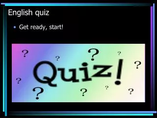 English quiz