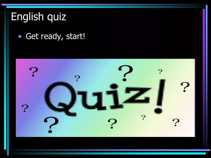 english quiz