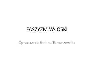 faszyzm w oski