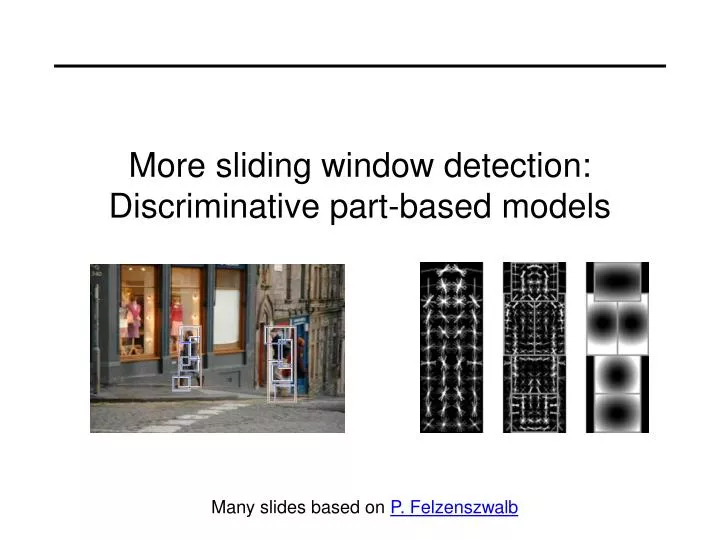 more sliding window detection discriminative part based models