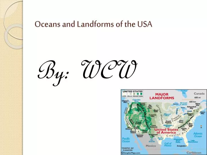 oceans and landforms of the usa