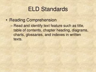 ELD Standards