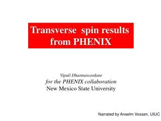 Transverse spin results from PHENIX