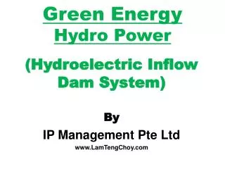 Green Energy Hydro Power