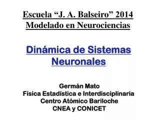 din mica de sistemas neuronales