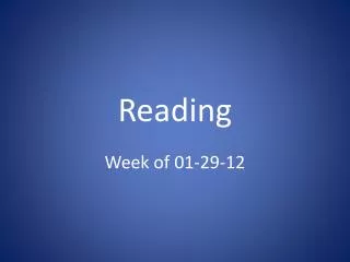 Reading