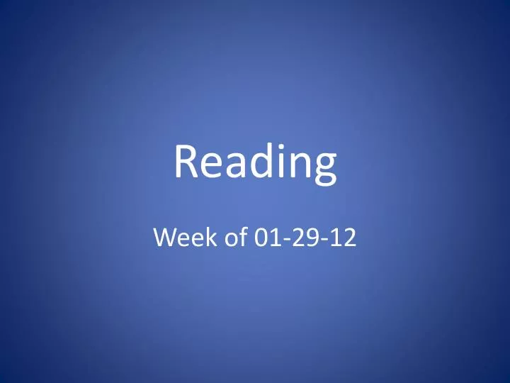 reading