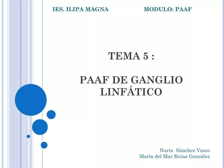 tema 5 paaf de ganglio linf tico