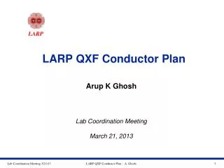 LARP QXF Conductor Plan