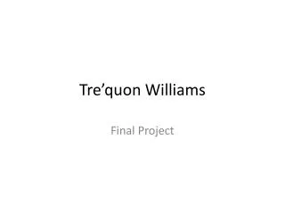 tre quon w illiams