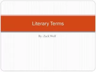 Literary Terms