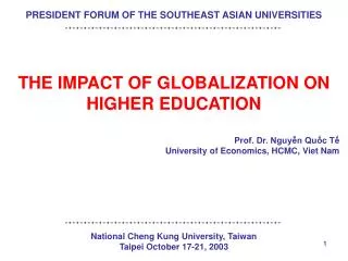 PRESIDENT FORUM OF THE SOUTHEAST ASIAN UNIVERSITIES