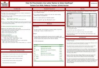 How Do Preschoolers Use Letter Names to Select Spellings?