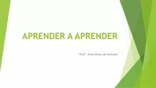 aprender a aprender