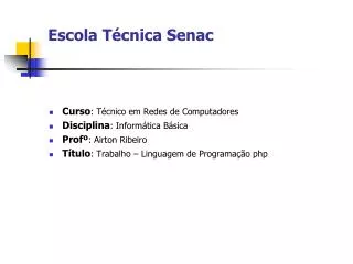 escola t cnica senac