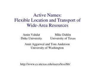 Active Names: Flexible Location and Transport of Wide-Area Resources