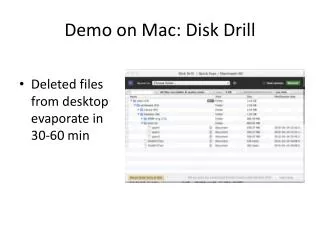 Demo on Mac: Disk Drill