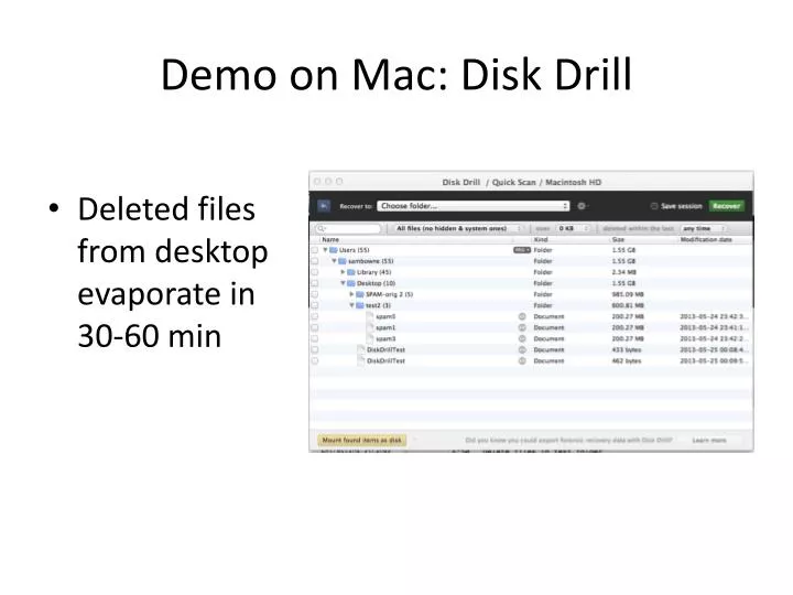 demo on mac disk drill