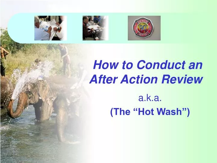 how to conduct an after action review