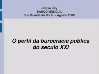 o perfil da burocracia publica do seculo xxi