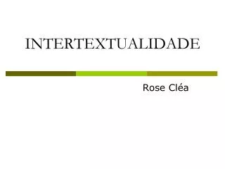 intertextualidade
